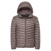 Hooded Lightweight Water-Resistant Jacket Beige