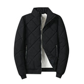 Mens Warm Light Slim Fit Padded Jacket Cotton Coat Black