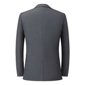 3-Piece One Button Suit Slim Fit Grey Suit
