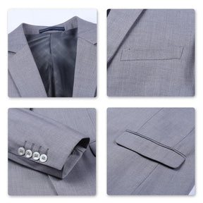 Two Piece LightGrey Suit One Button Suit