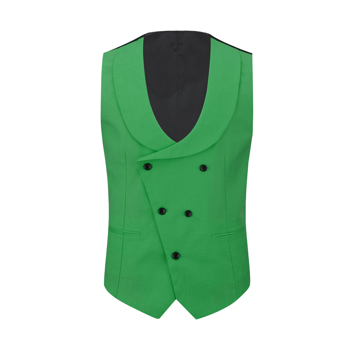 Men's 3-Piece Fashion One Button Color-Blocking Suit Green - Cloudstyle