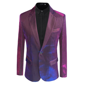 Slim Fit Gradient Ramp Blazer Purple