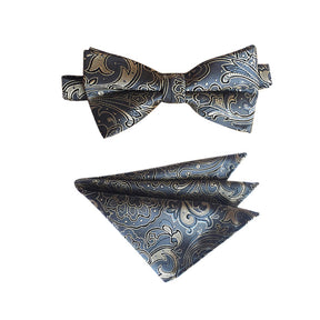 Paisley Skinny Bow Tie Set 13 Styles - Cloudstyle