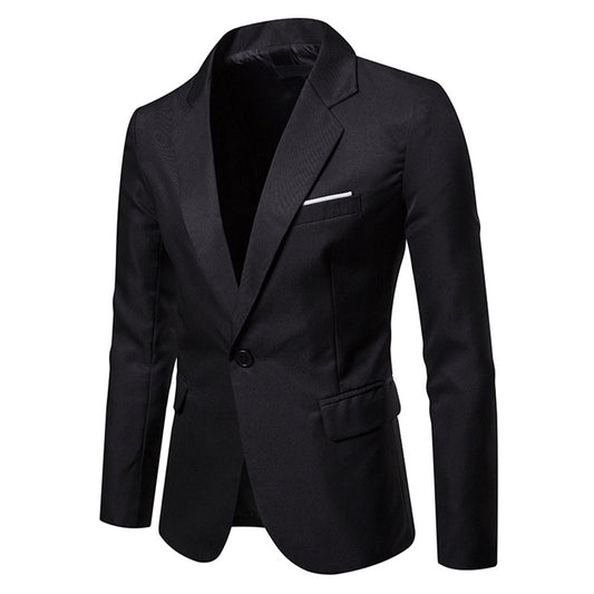 Men's Casual Slim Fit Jacket Daily Blazer Coat Tops Black - Cloudstyle