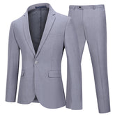 Two Piece LightGrey Suit One Button Suit
