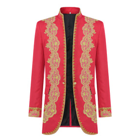 Slim Fit Men's Royal Style Men's Fashion Suits Tuxedo Wedding Red