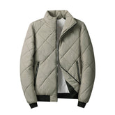 Mens Warm Light Slim Fit Padded Jacket Cotton Coat Grey