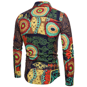 Slim Fit Printed Button Down Shirt