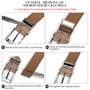 Whole Punched Needle Buckle Belt Black