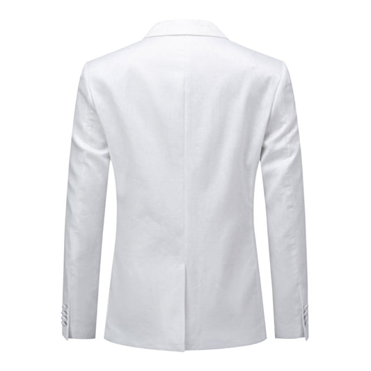 Men's Palace Dark Pattern One Button Blazer White - Cloudstyle