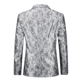 Men's Palace Dark Pattern One Button Blazer Grey