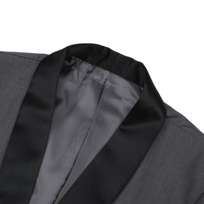 Slim Fit One Button Casual Grey 3-Piece Suit