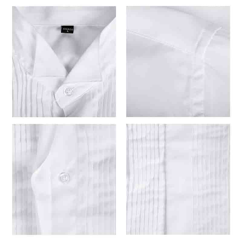 Slim Fit Dress Shirt White with 2 bow ties