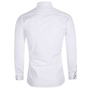 Slim Fit Dress Shirt White with 2 bow ties