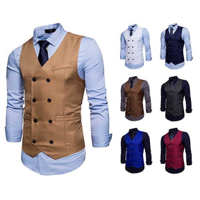 Slim Fit Durable Casual Vest Khaki