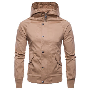 Mens Casual Hoodie Windbreaker Jackets Outdoors Coat
