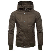 Mens Casual Hoodie Windbreaker Jackets Outdoors Coat