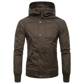 Mens Casual Hoodie Windbreaker Jackets Outdoors Coat