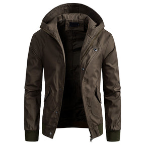 Mens Casual Hoodie Windbreaker Jackets Outdoors Coat