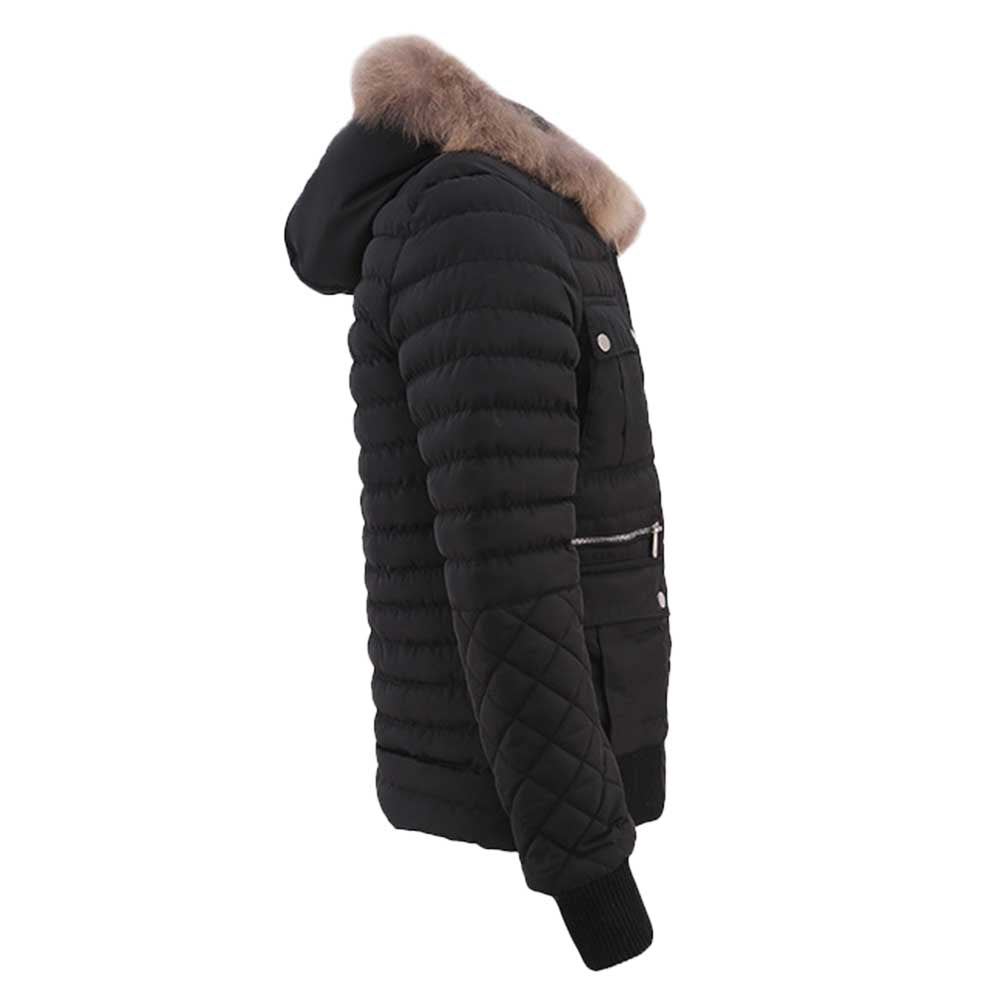 Quilted Puffer Jacket Grey