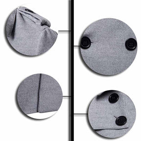 Men's Regular Fit Winter Overcoat Long Wool Coat with Belt