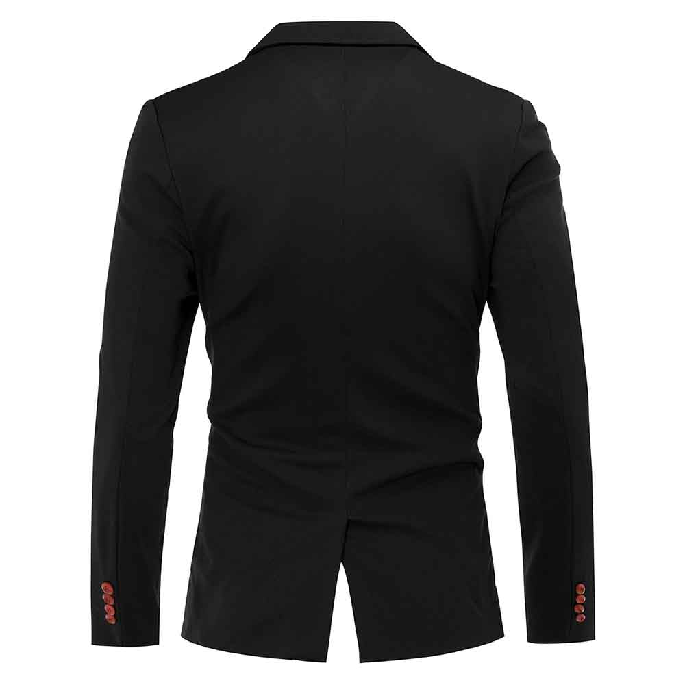 Men's Suit Jacket Slim Fit Coat Business Daily Blazer Black