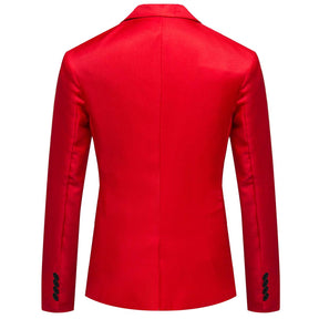 Men's Casual Suit Jacket Slim Fit Lightweight Blazer Coat Red