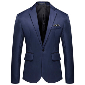 Men's Casual Suit Jacket Slim Fit Lightweight Blazer Coat Navy