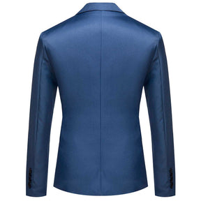 Men's Casual Suit Jacket Slim Fit Lightweight Blazer Coat Blue