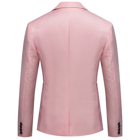 Men's Casual Suit Jacket Slim Fit Lightweight Blazer Coat Pink