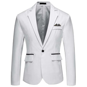 Men's Casual Suit Jacket Slim Fit Lightweight Blazer Coat White