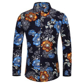 Men's Regular Fit Printed Casual Shirt Floral Shirts