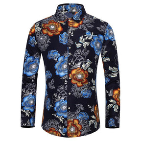 Men's Regular Fit Printed Casual Shirt Floral Shirts