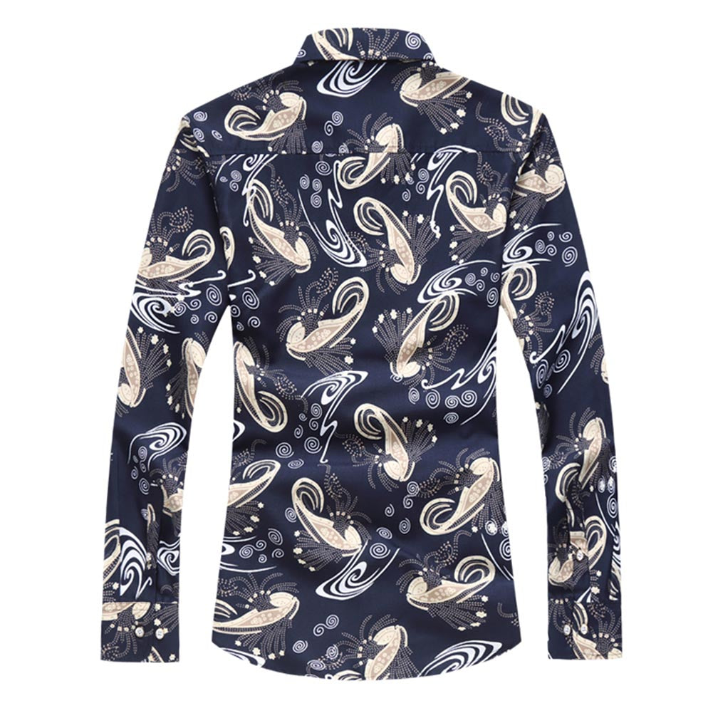 Men's Regular Fit Printed Casual Shirt Floral Shirts