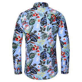 Men's Regular Fit Printed Casual Shirt Floral Shirts