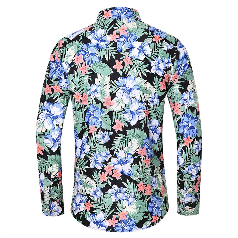 Men's Regular Fit Printed Casual Shirt Floral Shirts