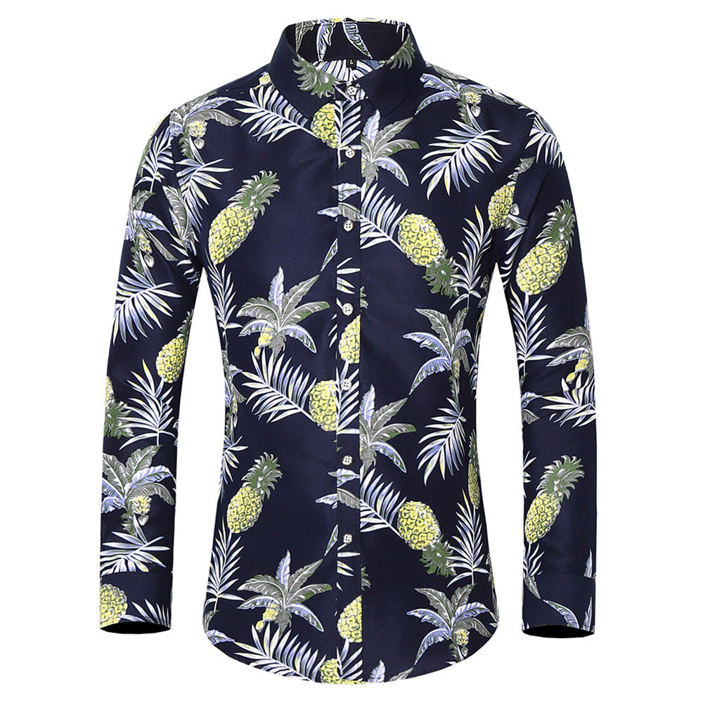 Men's Regular Fit Printed Casual Shirt Floral Shirts