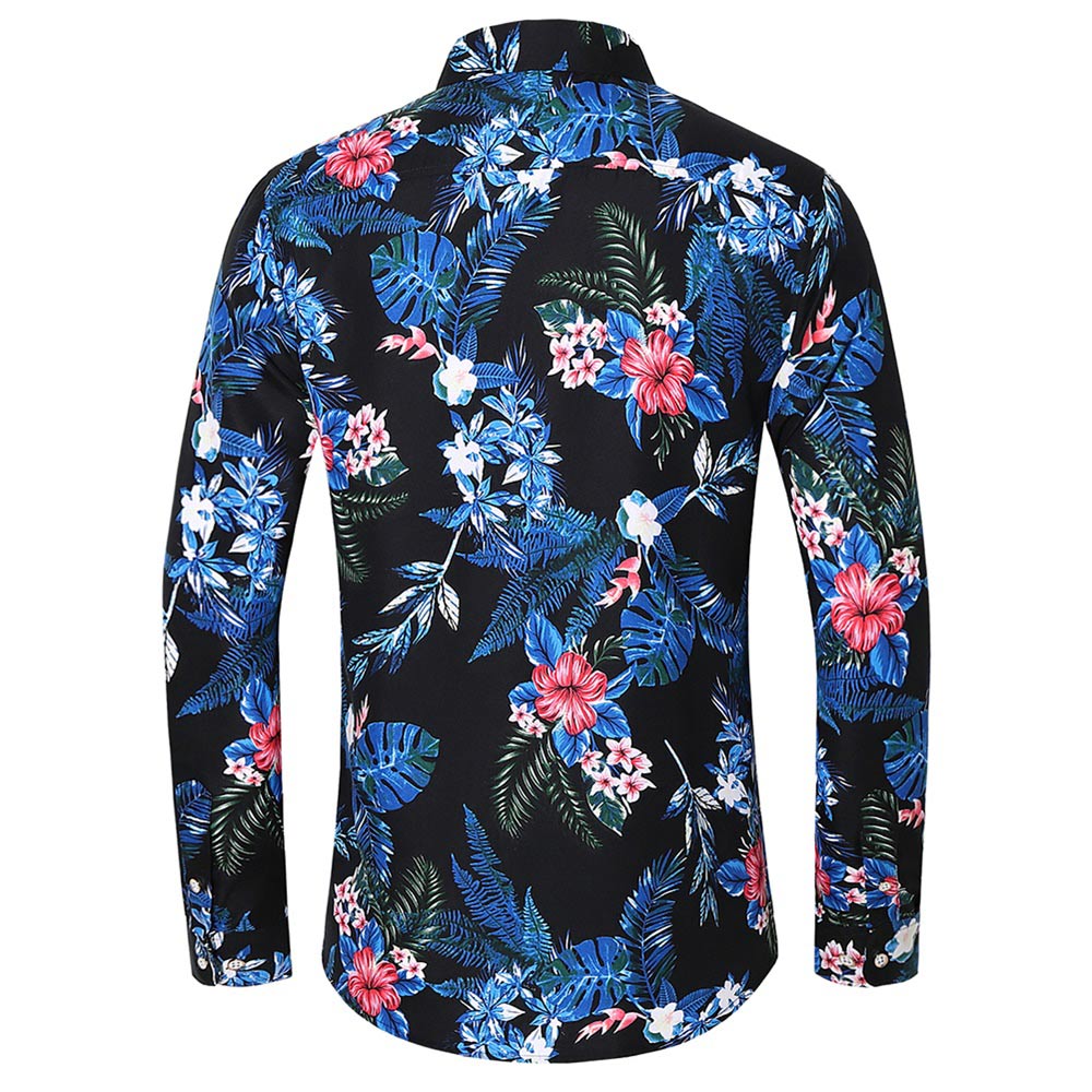 Men's Regular Fit Printed Casual Shirt Floral Shirts