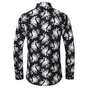 Men's Regular Fit Printed Casual Shirt Floral Shirts