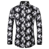 Men's Regular Fit Printed Casual Shirt Floral Shirts