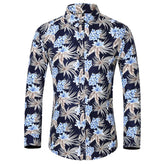 Men's Regular Fit Printed Casual Shirt Floral Shirts