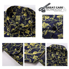 Men's Regular Fit Printed Casual Shirt Floral Shirts