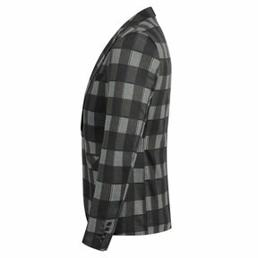 Plaid Stripe Jacket Slim Fit Casual Blazer Coat