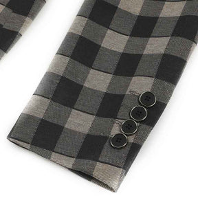 Plaid Stripe Jacket Slim Fit Casual Blazer Coat