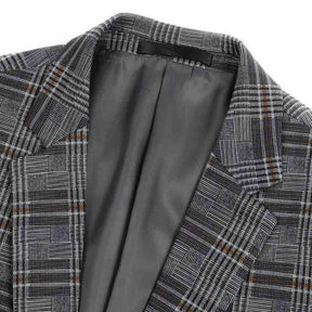 Plaid Stripe Jacket Slim Fit Casual Blazer Coat