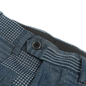 Plaid Stripe Suit Slim Fit 2-Piece Casual Suit