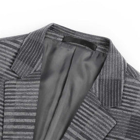 Plaid Stripe Suit Slim Fit 2-Piece Casual Suit