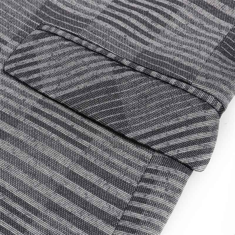 Plaid Stripe Suit Slim Fit 2-Piece Casual Suit
