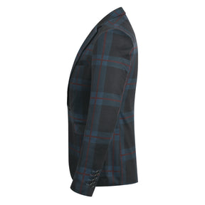 Multi-color Plaid Stripe Suit Slim Fit 2-Piece Casual Suit
