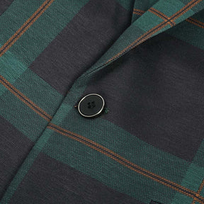 Multi-color Plaid Stripe Suit Slim Fit 2-Piece Casual Suit